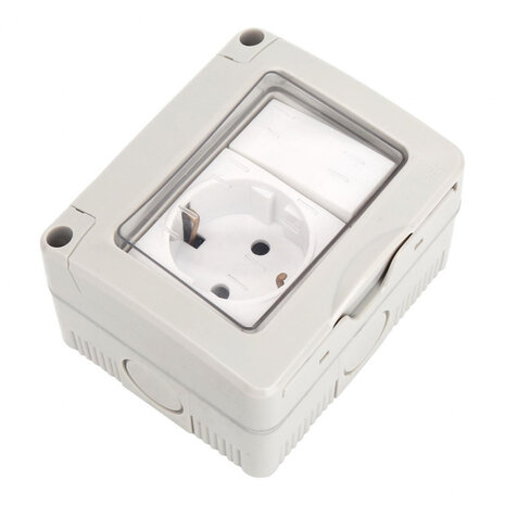 Aigostar Wandcontactdoos met enkel-schakelaar combinatie Aigostar Wandcontactdoos met enkel-schakelaar combinatie