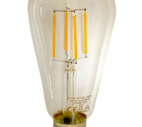 LED Filament lamp dimbaar - E27 ST64 - 4W vervangt 40W - 2700K warm wit licht - Tall