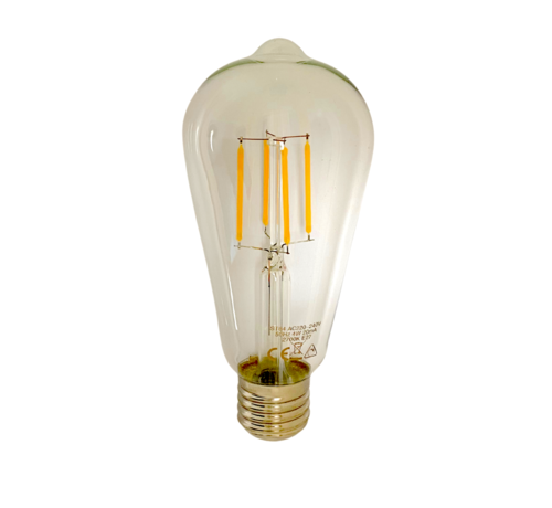LED Filament lamp dimbaar - E27 ST64 - 4W vervangt 40W - 2700K warm wit licht - Tall