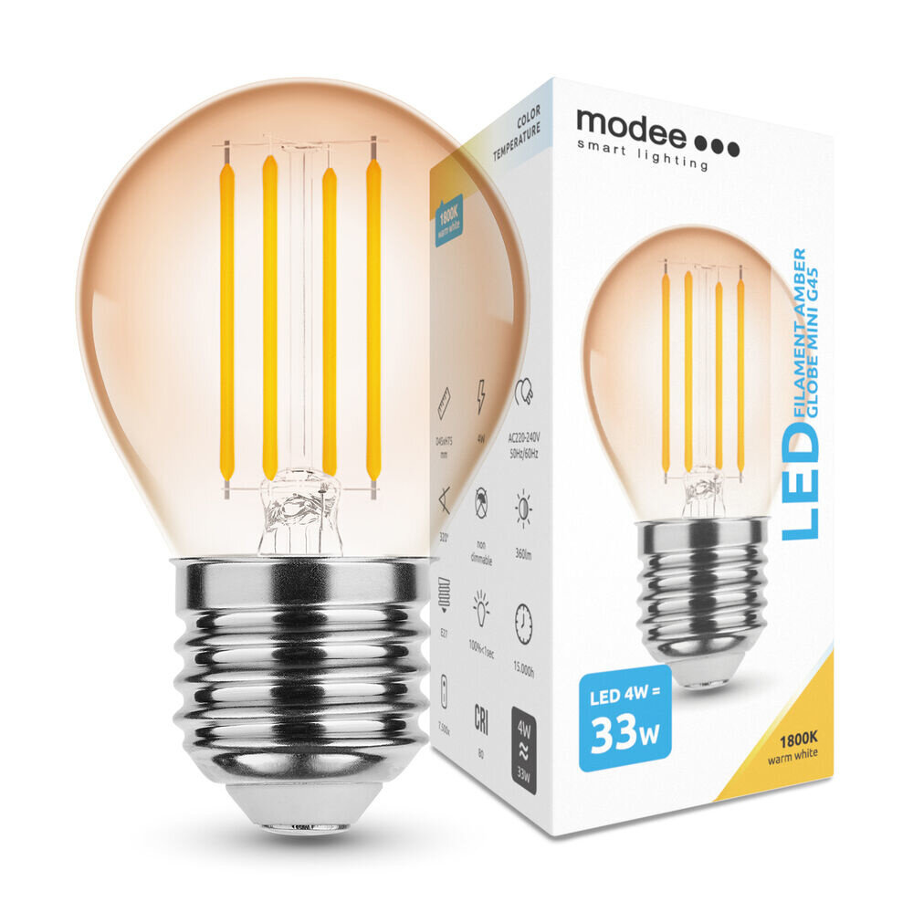 Modee Lighting OP=OP LED Filament lamp E27 - ST64 - 4W vervangt 33W - 1800K zeer warm wit licht - Tall Modee Lighting OP=OP LED Filament lamp E27 - ST64 - 4W vervangt 33W - 1800K zeer warm wit licht - Tall