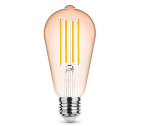 OP=OP LED Filament lamp E27 - ST64 - 4W vervangt 33W - 1800K zeer warm wit licht - Tall