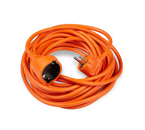 Technik Verlengsnoer 10 meter - H05VV-F3G1,5 geaard - Oranje