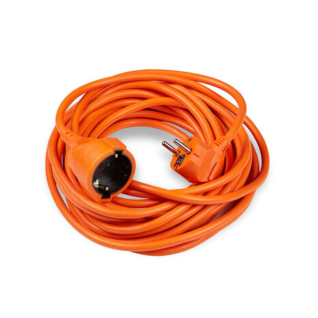 Technik Verlengsnoer 10 meter - H05VV-F3G1,5 geaard - Oranje Technik Verlengsnoer 10 meter - H05VV-F3G1,5 geaard - Oranje