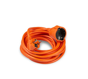 Technik Verlengsnoer - Geschikt voor buiten - 5 meter - H05VV-F3G1,5 geaard - Oranje