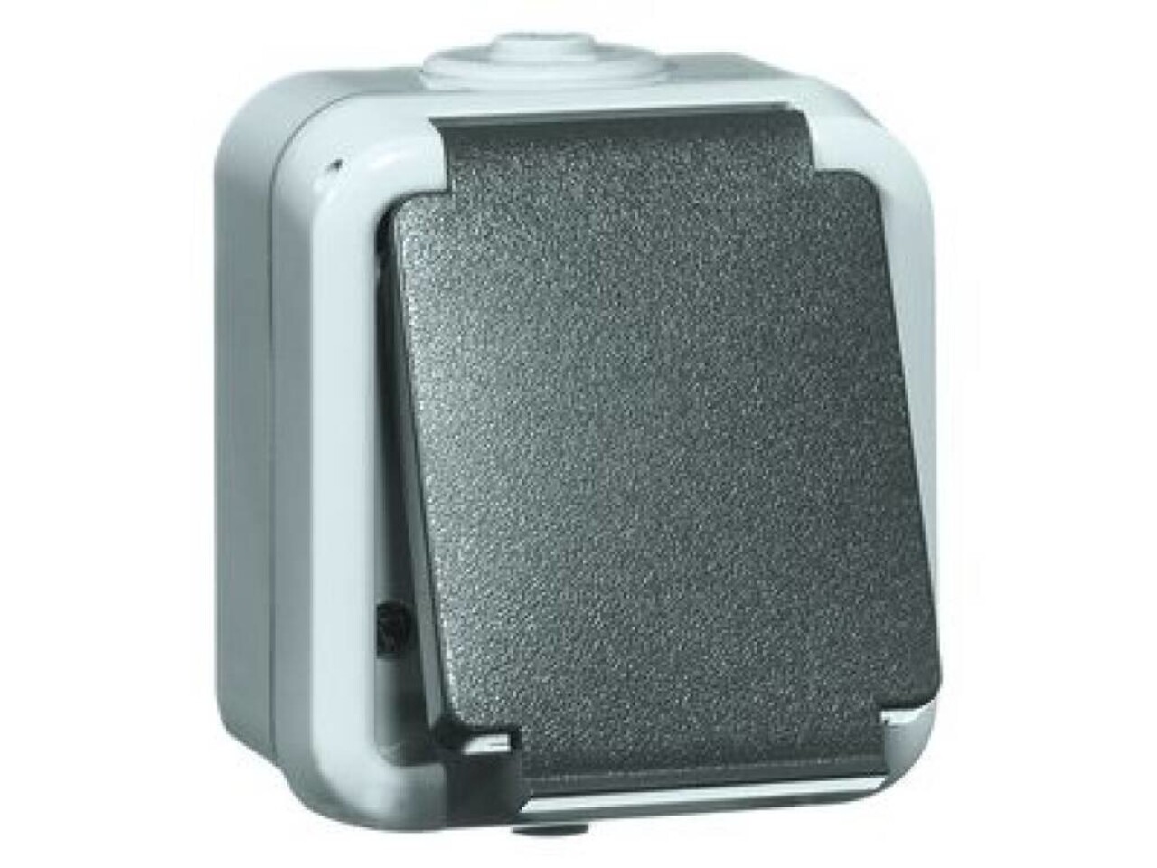 Enkel stopcontact voor buiten IP 44 - SWD wcd RA grijs