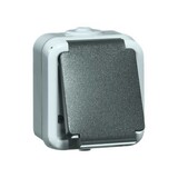 Enkel stopcontact voor buiten IP 44 - SWD wcd RA grijs Enkel stopcontact voor buiten IP 44 - SWD wcd RA grijs