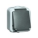 Enkel stopcontact voor buiten IP 44 - SWD wcd RA grijs Enkel stopcontact voor buiten IP 44 - SWD wcd RA grijs