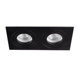 Kanlux LED GU10 inbouwspot zwart rechthoek - voor 2 LED GU10 spots