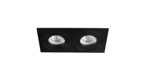 Kanlux LED GU10 inbouwspot zwart rechthoek - voor 2 LED GU10 spots Kanlux LED GU10 inbouwspot zwart rechthoek - voor 2 LED GU10 spots