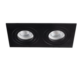 Kanlux LED GU10 inbouwspot zwart rechthoek - voor 2 LED GU10 spots
