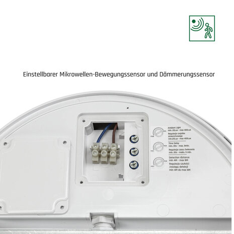 Spectrum Plafondlamp LED met sensor - IP65 Waterdicht - 30W vervangt 270W - Helder wit licht 4000K Spectrum Plafondlamp LED met sensor - IP65 Waterdicht - 30W vervangt 270W - Helder wit licht 4000K