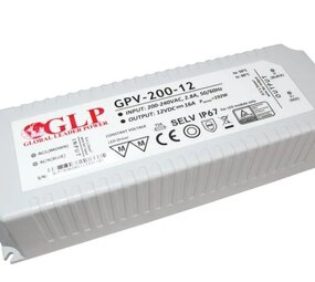 LED voedingsadapter - 12V 192W 16A - IP67 Waterdicht