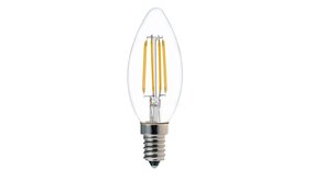 LED Filament lamp dimbaar - E14 C37 - 5W vervangt 40W -  2700K warm wit licht