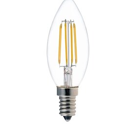 LED Filament lamp dimbaar - E14 C37 - 5W vervangt 40W -  2700K warm wit licht
