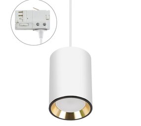 Spectrum voor de installateur OP=OP LED Railspot Wit / Goud met GU10  fitting - Universeel 3-Fase - excl. LED GU10