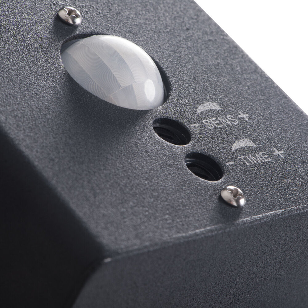 Kanlux  LED Wandlamp buiten VADRA incl. Bewegingssensor - 1x E27 aansluiting - Antraciet Kanlux  LED Wandlamp buiten VADRA incl. Bewegingssensor - 1x E27 aansluiting - Antraciet