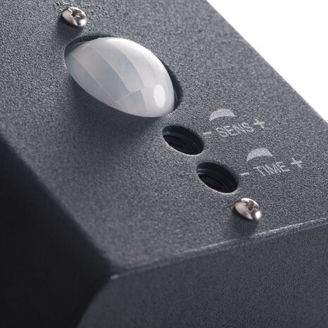 Kanlux  LED Wandlamp buiten VADRA incl. Bewegingssensor - 1x E27 aansluiting - Antraciet Kanlux  LED Wandlamp buiten VADRA incl. Bewegingssensor - 1x E27 aansluiting - Antraciet