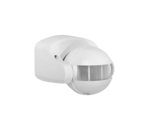 Bewegingssensor opbouw 160¡ - IP44 - PIR infrarood bewegingsmelder - 230V max. 1200W - Wit