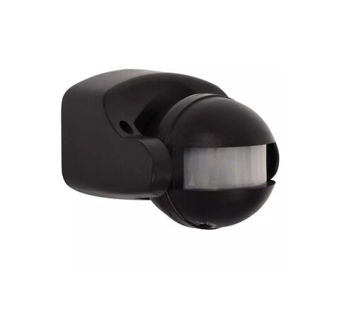 Bewegingssensor opbouw 160¡ - IP44 - PIR infrarood bewegingsmelder - 230V max. 1200W - Zwart