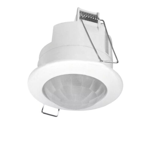 Bewegingssensor inbouw 360¡ - IP20 - PIR infrarood bewegingsmelder - 230V max. 1200W - Wit