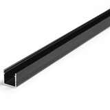 LCB LED Europe  U-profiel - Diep - Aluminium Mat zwart | 1 Meter - Binnenmaat 1000 x 12 x 16MM - Buitenmaat 1000 x 16 x 16MM
