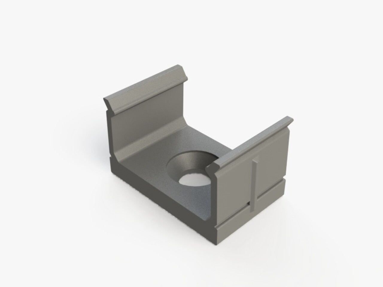 LCB LED Europe  Alu Profiel Plat - Toehebehoren | Montagebeugel Set Grijs - incl. schroeven - Alu Profiel model Plat