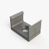 LCB LED Europe  Alu Profiel Plat - Toehebehoren | Montagebeugel Set Grijs - incl. schroeven - Alu Profiel model Plat