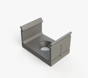 LCB LED Europe  Alu Profiel Plat - Toehebehoren | Montagebeugel Set Grijs - incl. schroeven - Alu Profiel model Plat