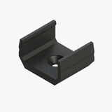 LCB LED Europe  Alu Profiel Plat - Toehebehoren | Montagebeugel Set Zwart - incl. schroeven