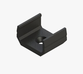 LCB LED Europe  Alu Profiel Plat - Toehebehoren | Montagebeugel Set Zwart - incl. schroeven