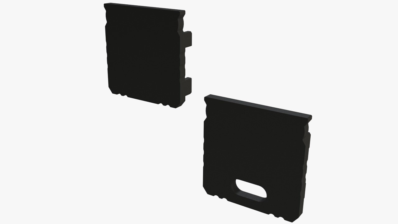 LCB LED Alu Profiel Diep Zwart - Toehebehoren | Afdekkap Zwart - Beginstuk en Eindkap - Alu Profiel model Diep LCB LED Alu Profiel Diep Zwart - Toehebehoren | Afdekkap Zwart - Beginstuk en Eindkap - Alu Profiel model Diep