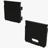 LCB LED Europe  Alu Profiel Diep Zwart - Toehebehoren | Afdekkap Zwart - Beginstuk en Eindkap - Alu Profiel model Diep