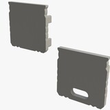 LCB LED Europe  Alu Profiel Diep - Toehebehoren | Afdekkap Grijs -  Beginstuk en Eindkap - Alu Profiel model Diep