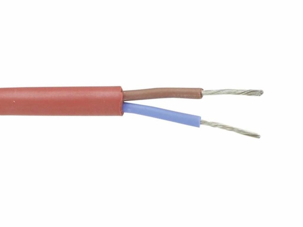 Siliconenkabel aansluitsnoer brandwerend 2x1.5mm_ met ronde mantel rond - per meter