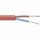 Siliconenkabel aansluitsnoer brandwerend 2x1.5mm_ met ronde mantel rond - per meter