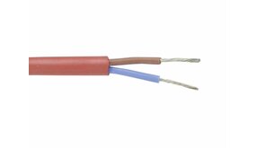 Siliconenkabel aansluitsnoer brandwerend 2x1.5mm_ met ronde mantel rond - per meter