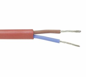 Siliconenkabel aansluitsnoer brandwerend 2x1.5mm_ met ronde mantel rond - per meter