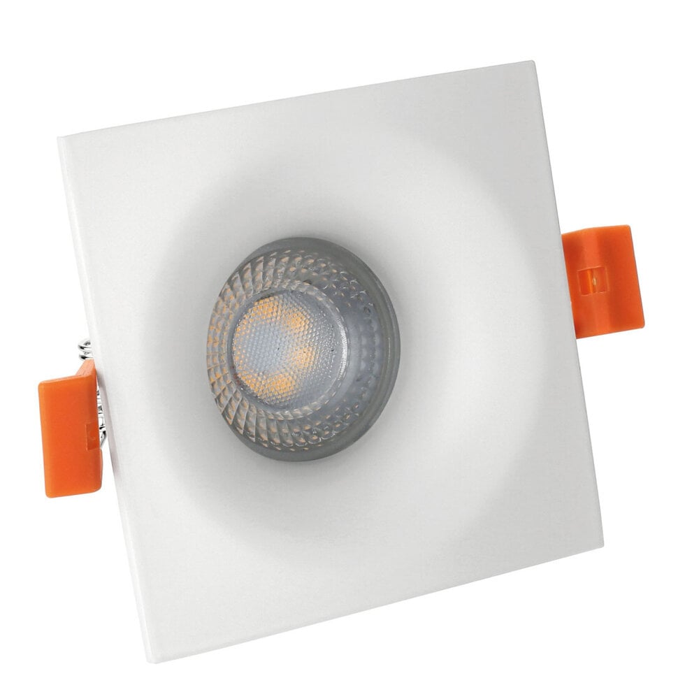 Spectrum voor de installateur LED GU10 inbouwspot wit vierkant - Enkelvoudig voor 1 LED GU10 spot