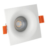 Spectrum voor de installateur LED GU10 inbouwspot wit vierkant - Enkelvoudig voor 1 LED GU10 spot