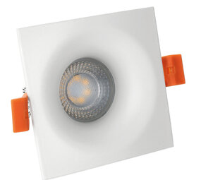 Spectrum voor de installateur LED GU10 inbouwspot wit vierkant - Enkelvoudig voor 1 LED GU10 spot