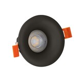 Spectrum voor de installateur LED GU10 inbouwspot rond zwart - zaagmaat 74mm - incl. GU10 fitting met montagebeugel