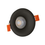 Spectrum voor de installateur LED GU10 inbouwspot rond zwart - zaagmaat 74mm - incl. GU10 fitting met montagebeugel