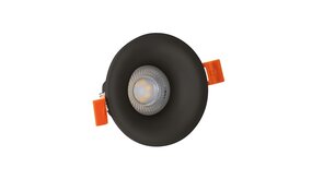 Spectrum voor de installateur LED GU10 inbouwspot rond zwart - zaagmaat 74mm - incl. GU10 fitting met montagebeugel