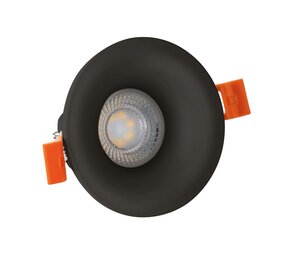 Spectrum voor de installateur LED GU10 inbouwspot rond zwart - zaagmaat 74mm - incl. GU10 fitting met montagebeugel