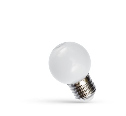 LED lamp E27 - G45 - 1W vervangt 10W - 6000K daglicht wit