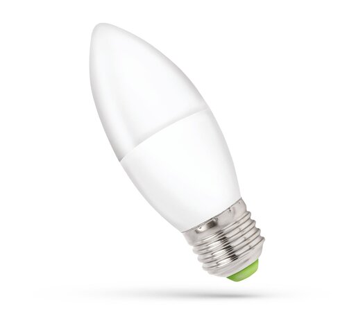 LED lamp E27 - C37 - 6W vervangt 60W - 4000K helder wit licht