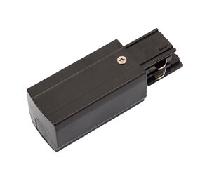 Spectrum voor de installateur 3-Fase Spanningsrail toebehoren | Beginvoeding - Links met trekontlasting - Zwart