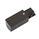 Spectrum voor de installateur 3-Fase Spanningsrail toebehoren | Beginvoeding - Links met trekontlasting - Zwart