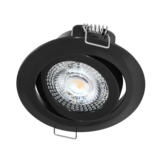 LED inbouwspot dimbaar zwart - 5W vervangt 45W - 3000K warm wit licht - Zaagmaat 74mm