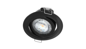 LED inbouwspot dimbaar zwart - 5W vervangt 45W - 3000K warm wit licht - Zaagmaat 74mm